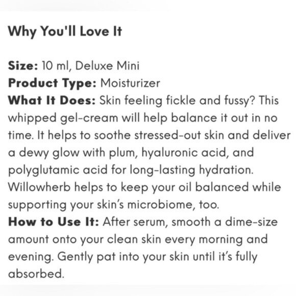 Glow Recipe Plum Plump Hyaluronic Cream NEW Travel Size 10mL - Picture 5 of 5